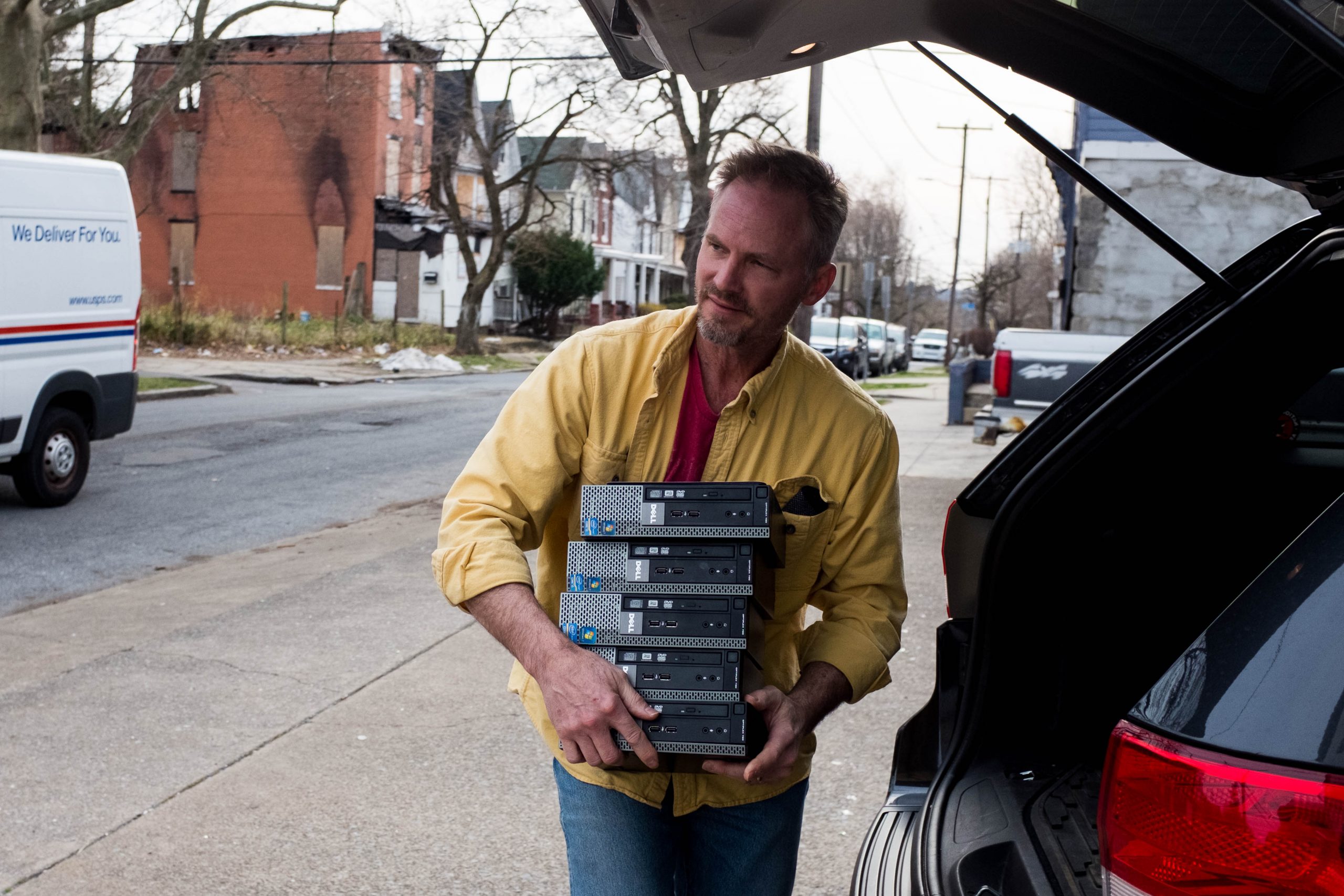 Computer Equipment being carried inside The Resting Place